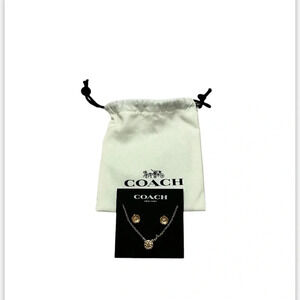 Brand new  coach earring and necklace set